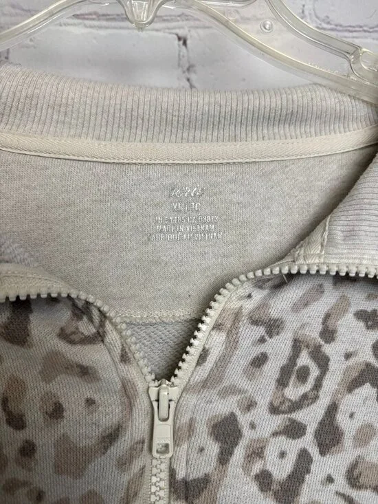 Aerie leopard print sweater pullover quarter zip lounge active XL mobwife - Picture 4 of 6